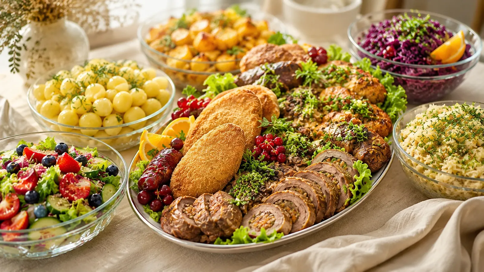 Przekąski na eleganckiej paterze - catering Placek czy Naleśnik Tychy